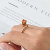 Zinc Alloy Cuff Ring Findings PALLOY-E005-01G-02-5