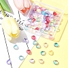 8 Colors Transparent Spray Painted Glass Beads GLAA-FS0001-85-8
