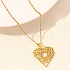 304 Stainless Steel Heart Pendant Necklaces for Men and Women FS-WG1B83F-02-2