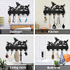 Wood & Alloy Wall Mounted Hook Hangers DIY-WH0606-001-6