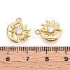 Brass Micro Pave Cubic Zirconia Charms KK-N263-94A-G-3