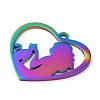 304 Stainless Steel Pendants STAS-R116-06RC-2