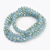 Electroplate Glass Beads Strands GLAA-K027-HR-C01-2