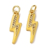 Brass Micro Pave Clear Cubic Zirconia Pendants ZIRC-A019-12G-A-1
