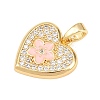 Brass Micro Pave Cubic Zirconia Pendants KK-H249-03G-2