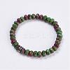 Natural Ruby in Zoisite Stretch Bracelets BJEW-JB03188-03-1
