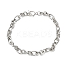 Non-Tarnish 304 Stainless Steel Figaro Chain Necklace with Toggle Clasp for Men Women X-STAS-P300-01P-1