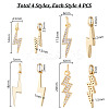 16Pcs 4 Styles Brass Pendants KK-GA0001-74-2