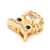 Real 18K Gold Plated Brass Micro Pave Cubic Zirconia Charms ZIRC-L100-086G-02-4