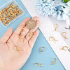 50Pcs 304 Stainless Steel Leverback Earring Findings with Pendant Bails STAS-BBC0001-52G-3