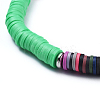 Handmade Polymer Clay Heishi Beads Braided Necklaces NJEW-JN02423-05-2