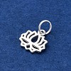 925 Sterling Silver Hollow Lotus Flower Charms STER-D301-01S-2