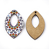 Printed Basswood Pendants LS-WOOD-S045-009B-2
