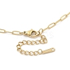 304 Stainless Steel 5-Heart Bib Paperclip Chain Necklaces NJEW-H044-05G-3