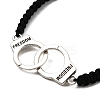 Alloy Handcuff with Freedom Link Bracelets BJEW-JB12057-4