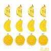 12Pcs 3 Styles Opaque Resin Pendants RESI-YW0003-39C-1