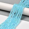 Imitation Jade Electroplate Glass Beads Strands EGLA-A039-J4mm-L03-4