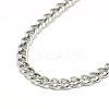 304 Stainless Steel Curb Chain/Twisted Chain Necklace Making STAS-A028-N134P-2
