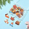 16Pcs 8 Styles Thanksgiving Day Alloy Enamel Pendants ENAM-FP0001-69-5