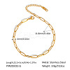 Stainless Steel Paperclip Chain Anklets for Women RC7238-1-2