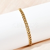 201 Stainless Steel Cuba Chian Bracelet for Men BJEW-B138-07G-1