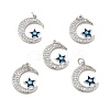 Brass Micro Pave Cubic Zirconia Pendants KK-E068-VB422-2