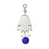 Alloy Enamel Palm Pendant Decoration HJEW-H058-07-2
