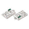 Brass Micro Pave Cubic Zirconia Pendants KK-C028-30P-2