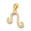 925 Sterling Silver Micro Pave Clear Cubic Zirconia Pendants LS-STER-Z012-06G-01-1