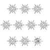 10Pcs Alloy Rhinestone Lapel Pin Backs for Backpack Clothes JEWB-HY0001-63P-1
