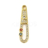 Brass Micro Pave Cubic Zirconia Pendants KK-B114-02G-03-1