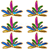 10Pcs Polyester Embroidery Ornament Accessories PATC-CY0001-31B-1
