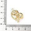 Brass Micro Pave Clear Cubic Zirconia Pendants KK-D504-10G-3