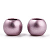 Spray Painted Acrylic European Beads ACRP-WH0002-01D-3