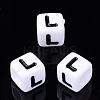 Acrylic Horizontal Hole Letter Beads PL37C9129-L-1