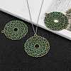 Flat Round Zinc Alloy Big Pendant LS-PALLOY-R065-110-FF-6