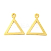 925 Sterling Silver Hollow Triangle Charms STER-B005-37G-1