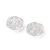 Spray Painted Transparent Glass Beads GLAA-D038-01D-2