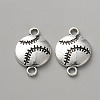 Tibetan Style Zinc Alloy Sport Ball Connector Charms FIND-WH00670-07AS-05-1