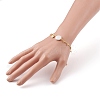 Natural Baroque Pearl Keshi Pearl Link Bracelets BJEW-JB05803-04-4