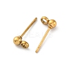 304 Stainless Steel Ball Post Stud Earring Findings STAS-Z035-01G01-G-2