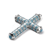 Rack Plating Brass Micro Pave Cubic Zirconia Pendants X-KK-Q786-04P-2