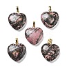 Natural Rhodonite Pendants G-G956-B22-G-1