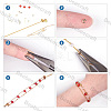 120Pcs 4 Style Brass Crimp Beads Covers KK-BBC0004-51-4