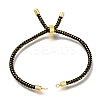 Braided Cotton Cord Slider Bracelet Making MAK-R001-01G-11-1