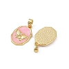 Brass Micro Pave Cubic Zirconia Pendants KK-C093-05G-02-2