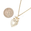 Alloy Bowknot Heart Locket Pendant 304 Stainless Steel Cable Chain Necklaces for Women NJEW-JN05904-3