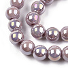 Electroplate Opaque Glass Beads Strands GLAA-T032-P6mm-AB07-2