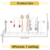 Detachable Acrylic 5 T-Bar Earrings Display Risers EDIS-FG0001-54-2