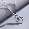 Halloween Skull Spider Stainless Steel Pendant Twisted Chain Necklaces WGFDFDE-01-1